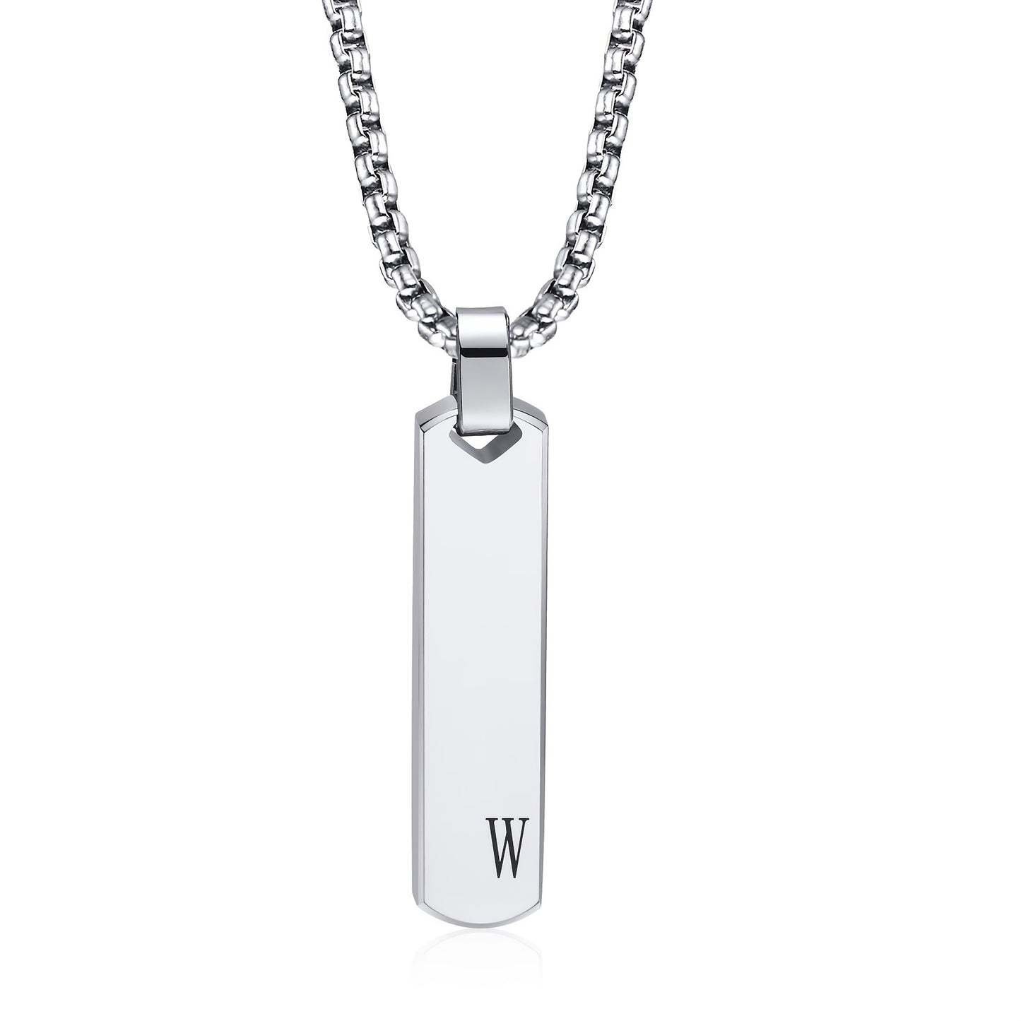 Letter Necklace Pendant Made of Stainless Steel, Suitable for Men.