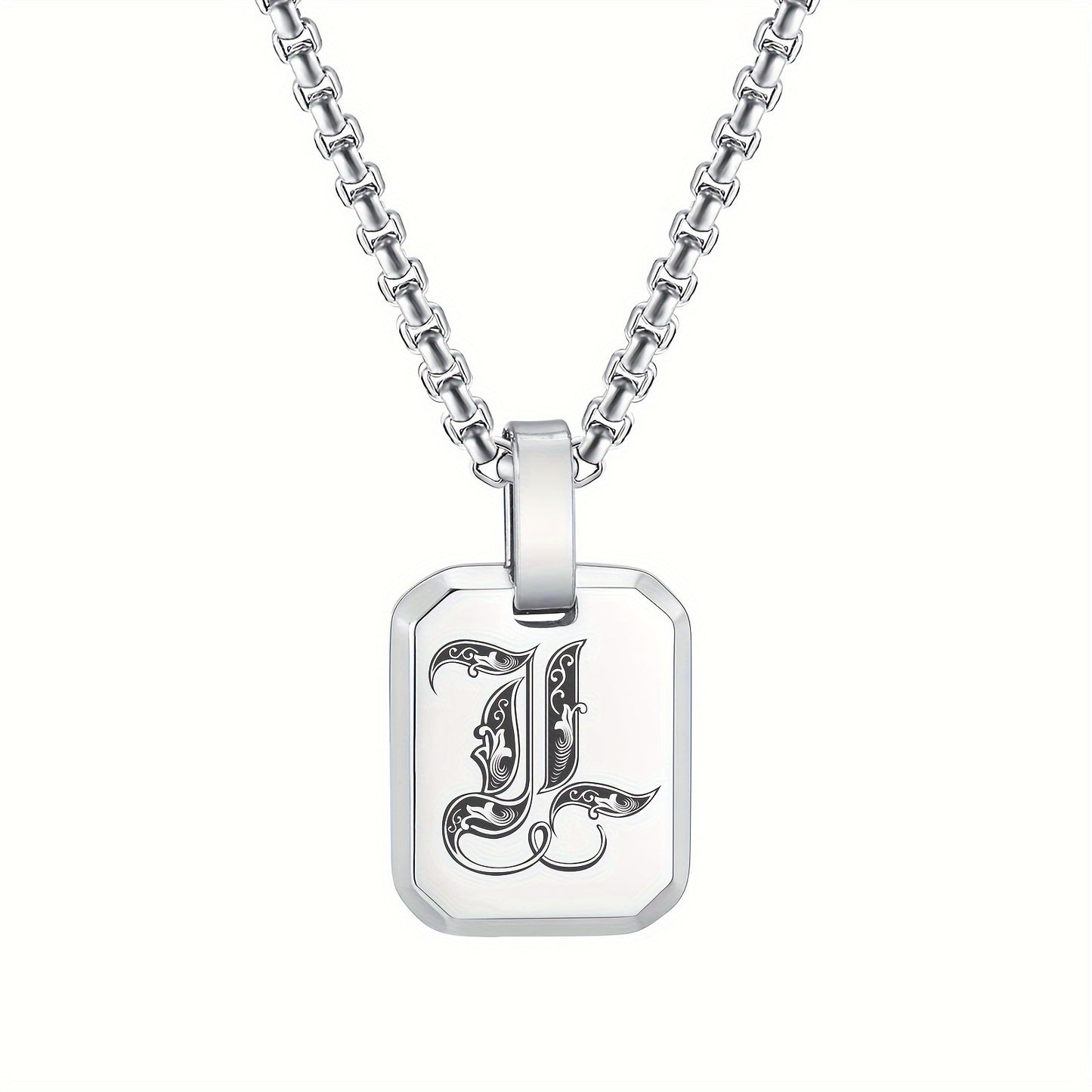 Letter Necklace Pendant, Stainless Steel Fashion Butterfly
