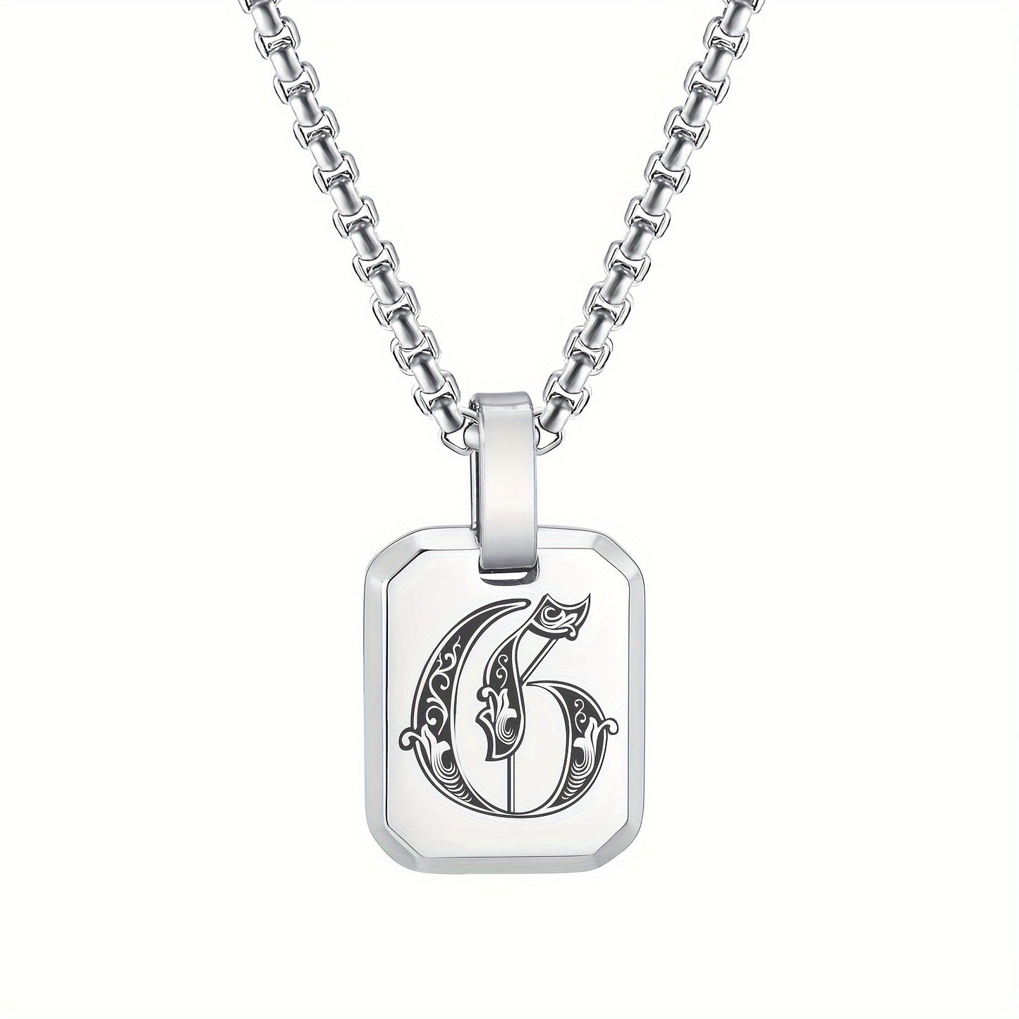 Letter Necklace Pendant, Stainless Steel Fashion Butterfly