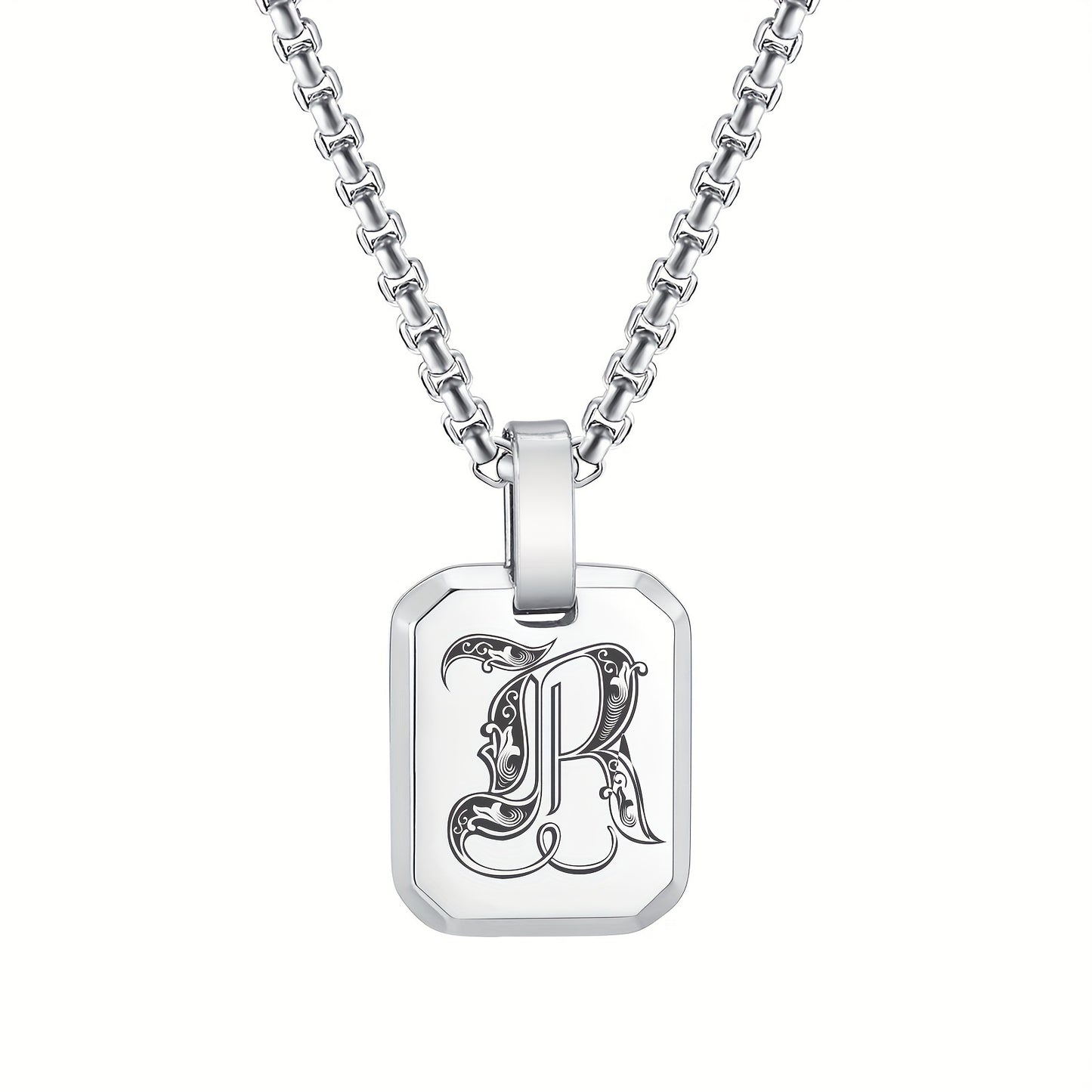 Letter Necklace Pendant, Stainless Steel Fashion Butterfly