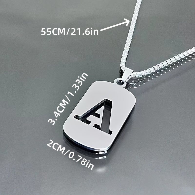 Elegant Letter Pendant Necklaces for Men