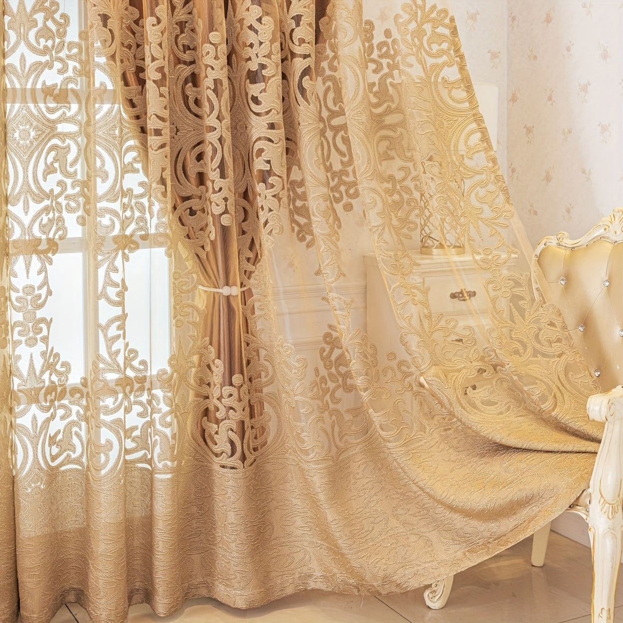 2pcs Double-Layer Shading Curtain