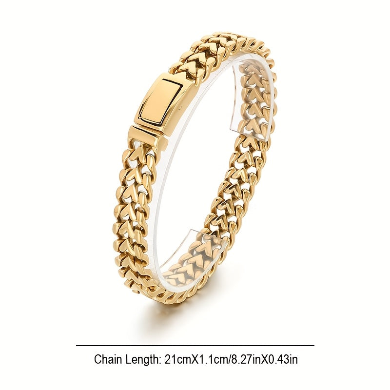 18K Gold-Plated Stainless Steel Heart Bracelet