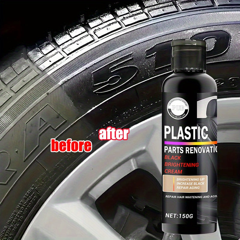 Renewal Wax - Deep Shine & Brightening for Dashboard, Bumper, Seats & Tire