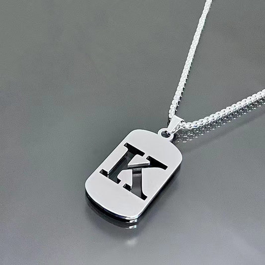 Elegant Letter Pendant Necklaces for Men