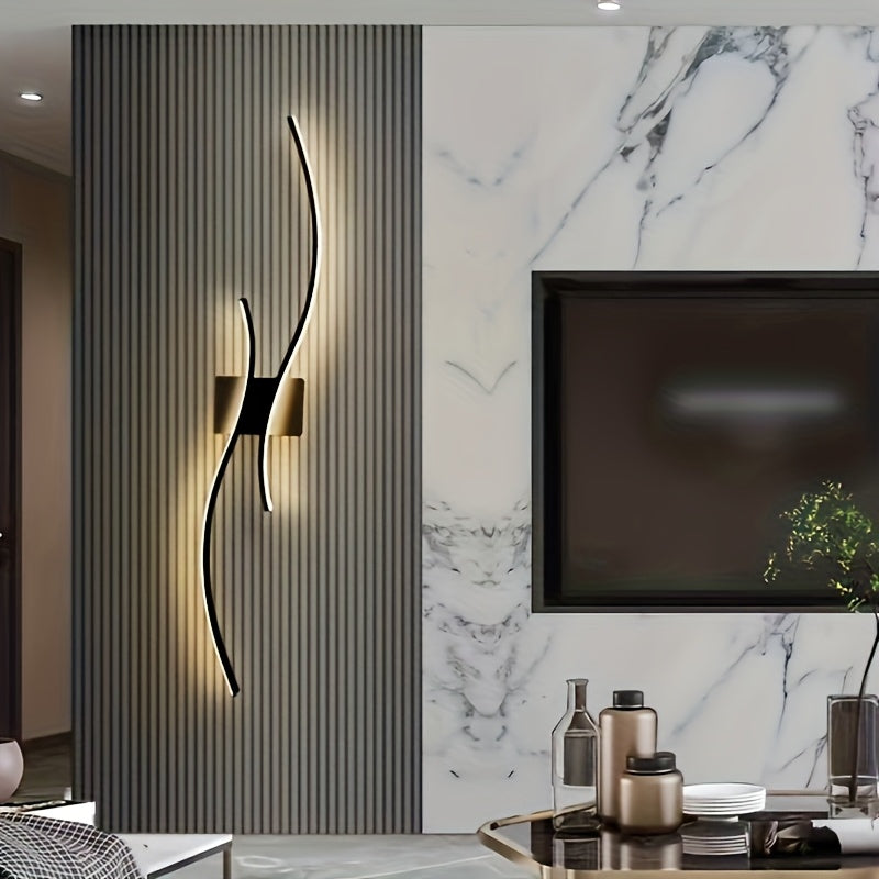 Wave-Shaped LED Wall Sconce