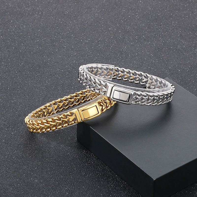 18K Gold-Plated Stainless Steel Heart Bracelet