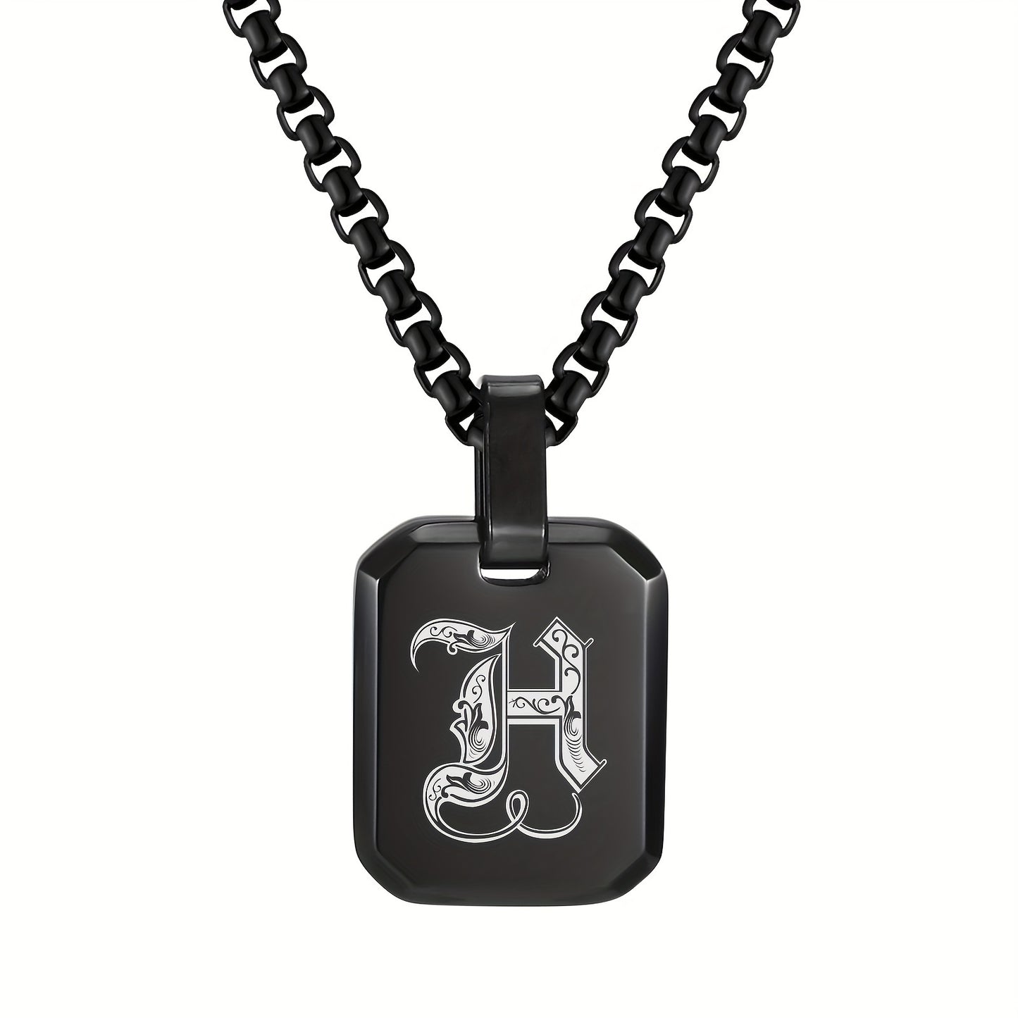 Letter Necklace Pendant, Stainless Steel Fashion Butterfly