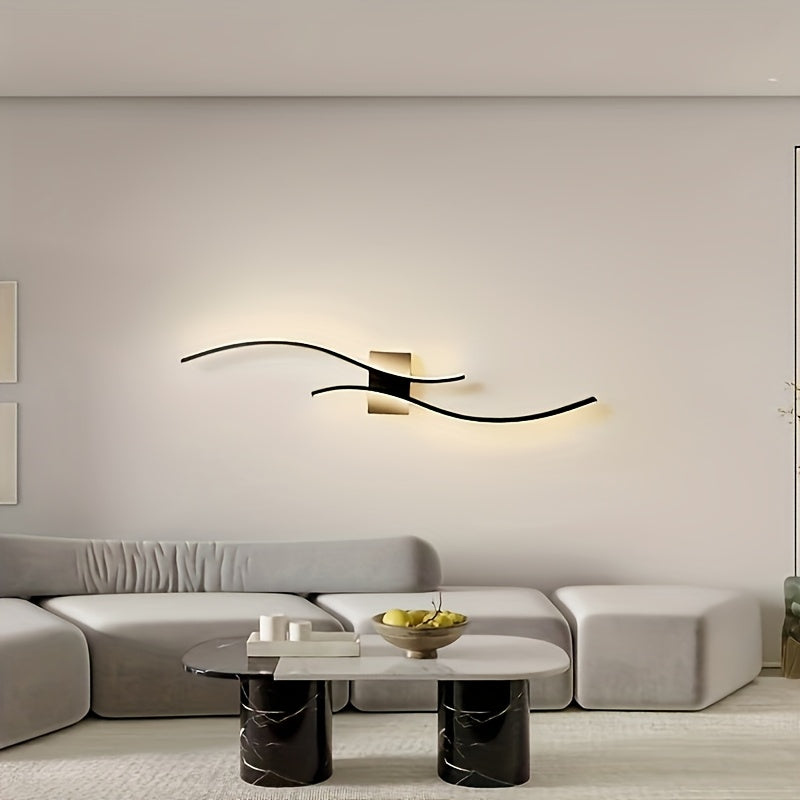 Wave-Shaped LED Wall Sconce