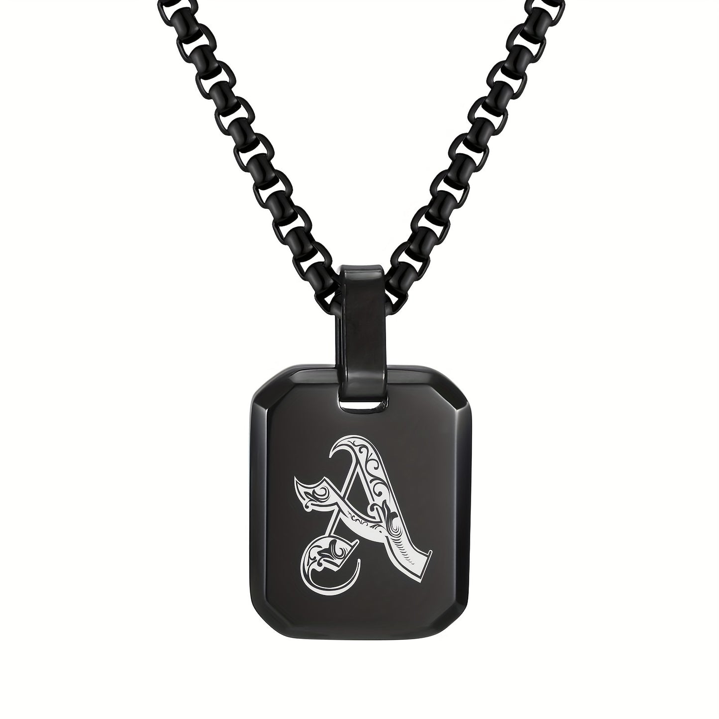 Letter Necklace Pendant, Stainless Steel Fashion Butterfly