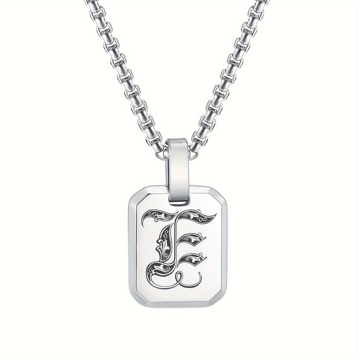 Letter Necklace Pendant, Stainless Steel Fashion Butterfly
