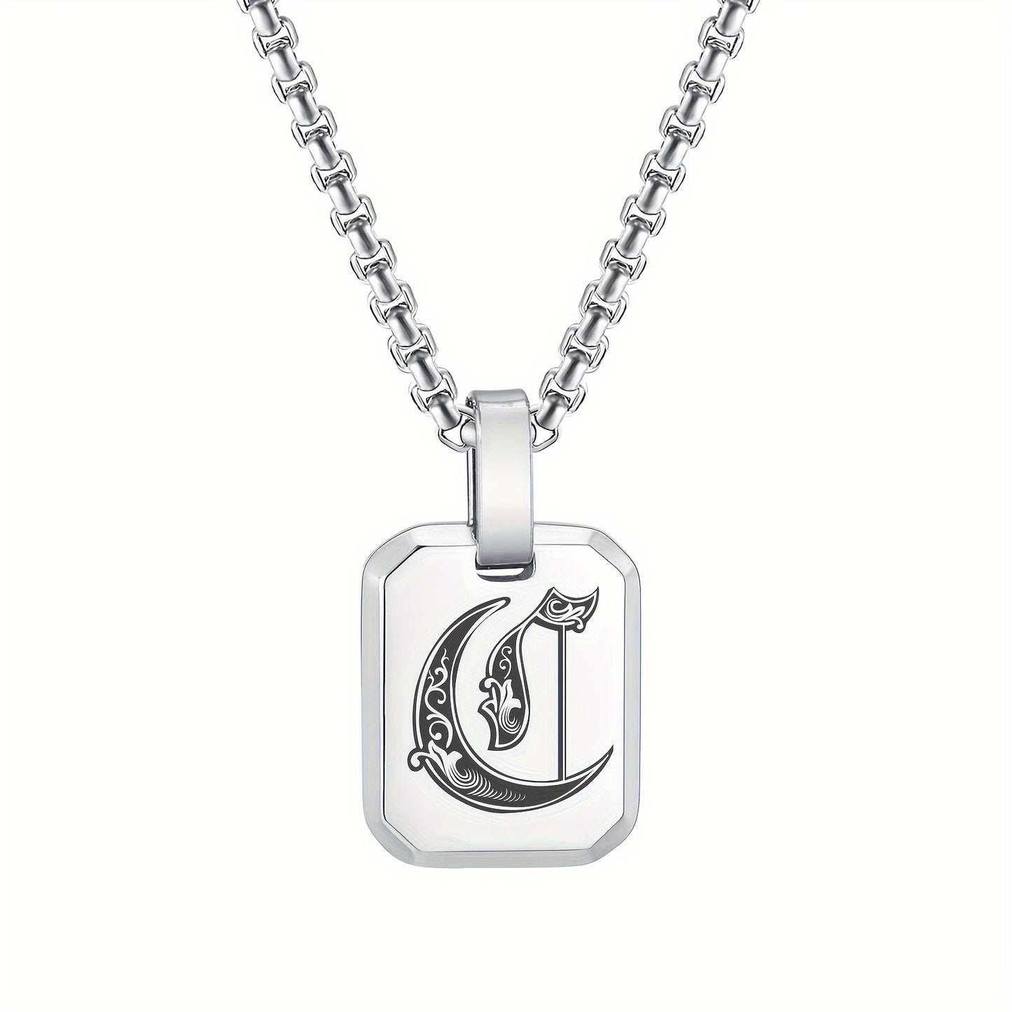 Letter Necklace Pendant, Stainless Steel Fashion Butterfly