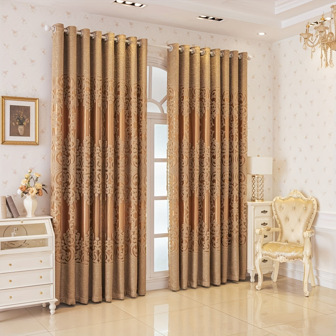 2pcs Double-Layer Shading Curtain