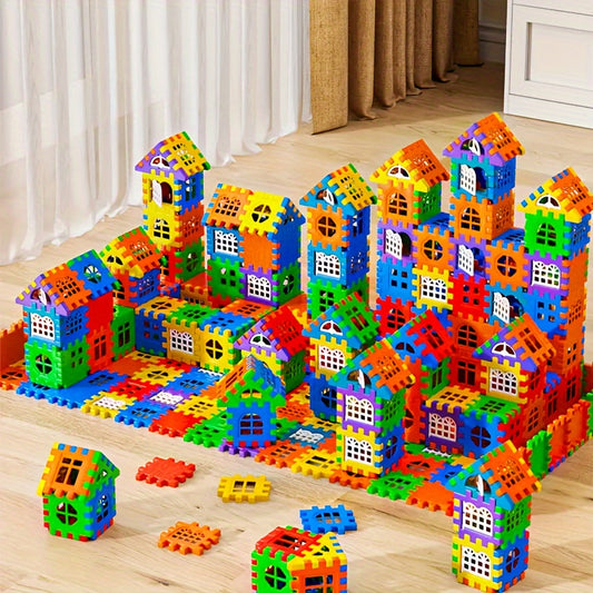 Building Blocks with Window Design, Creative House Building Toy