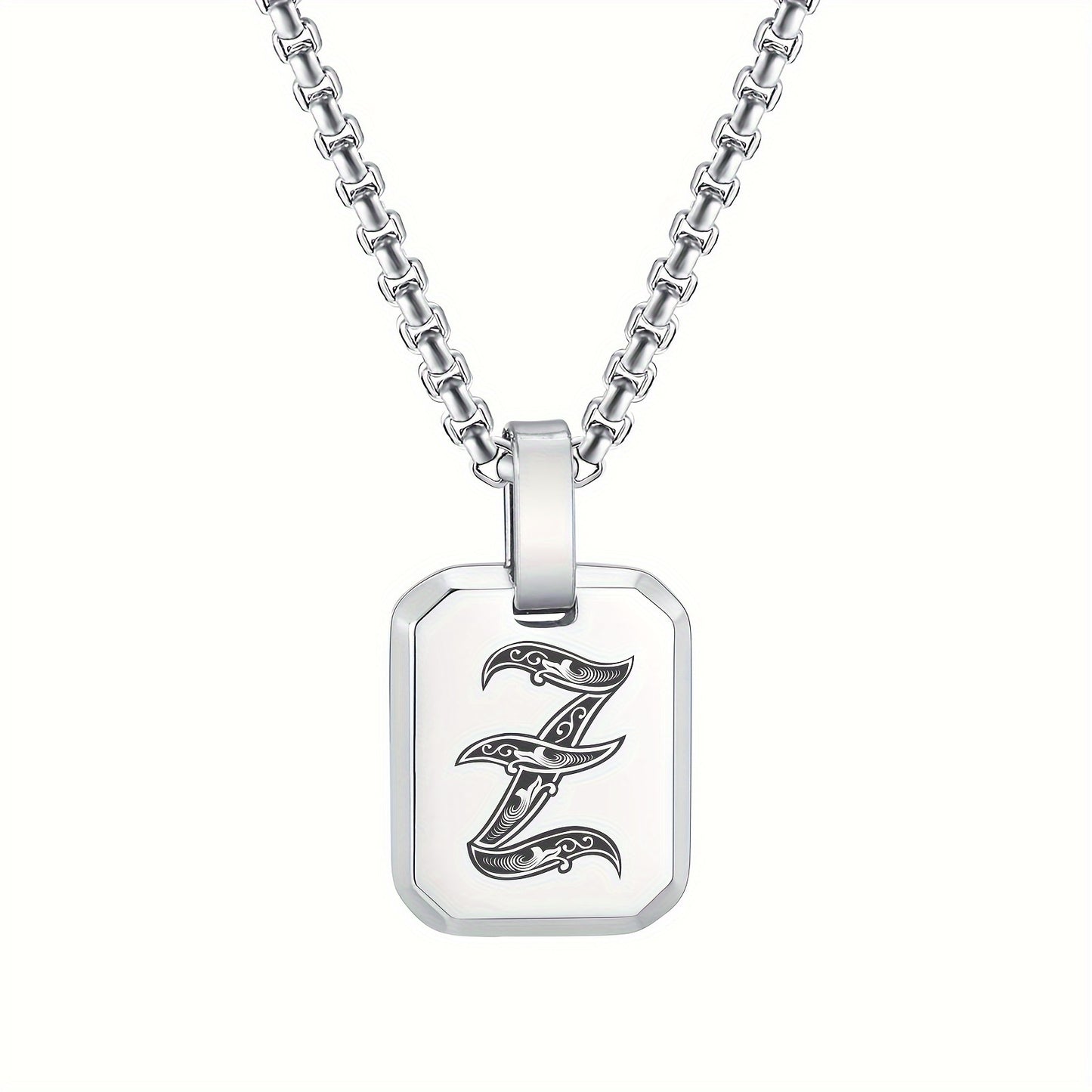 Letter Necklace Pendant, Stainless Steel Fashion Butterfly