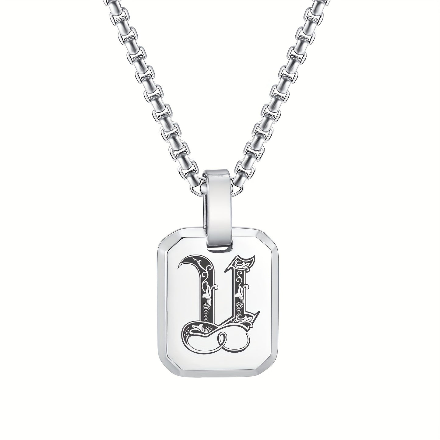 Letter Necklace Pendant, Stainless Steel Fashion Butterfly