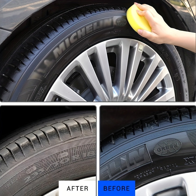 Plastic Restorer Wax - Car Scratch Repair & Shine Restoration for Tires, Black Interior & Dashboard