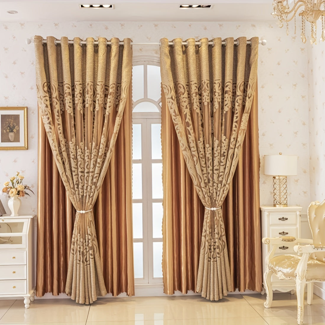 2pcs Double-Layer Shading Curtain