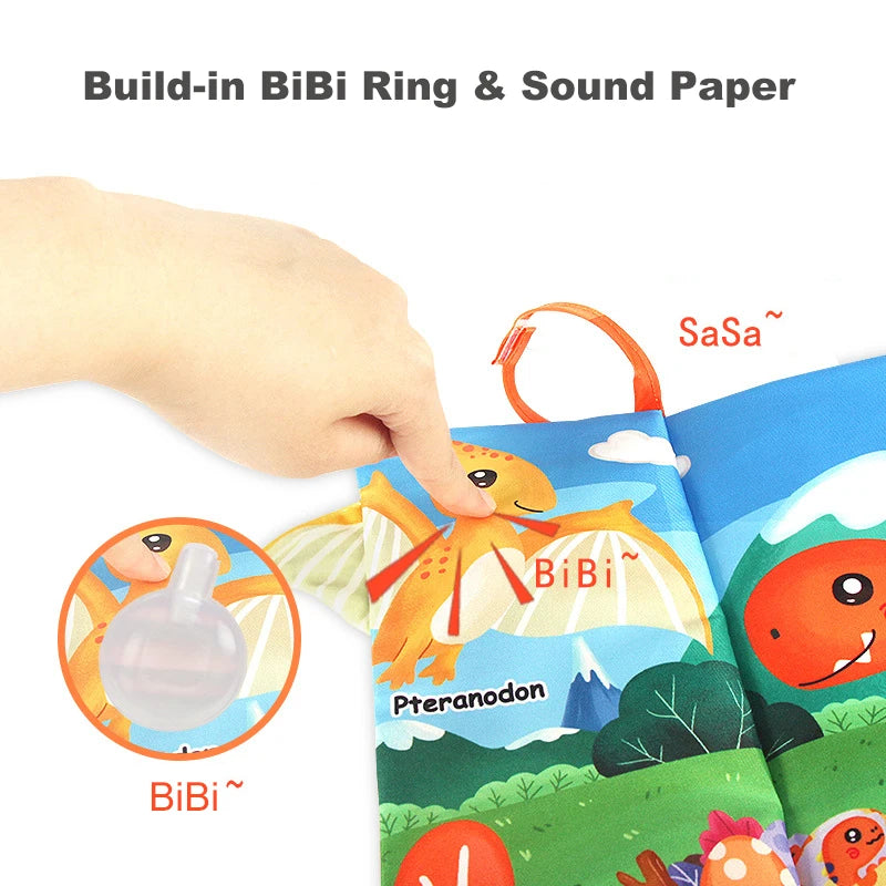 0-36M Baby Early Learning Toy Tail Cloth Book Puzzle Parent-child Interactive Sound Paper Infants Activity Toys for Babies