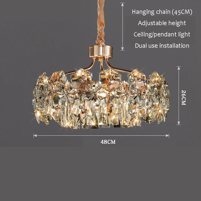 Modern Crystal Chandelier Living Room Home Decor Items