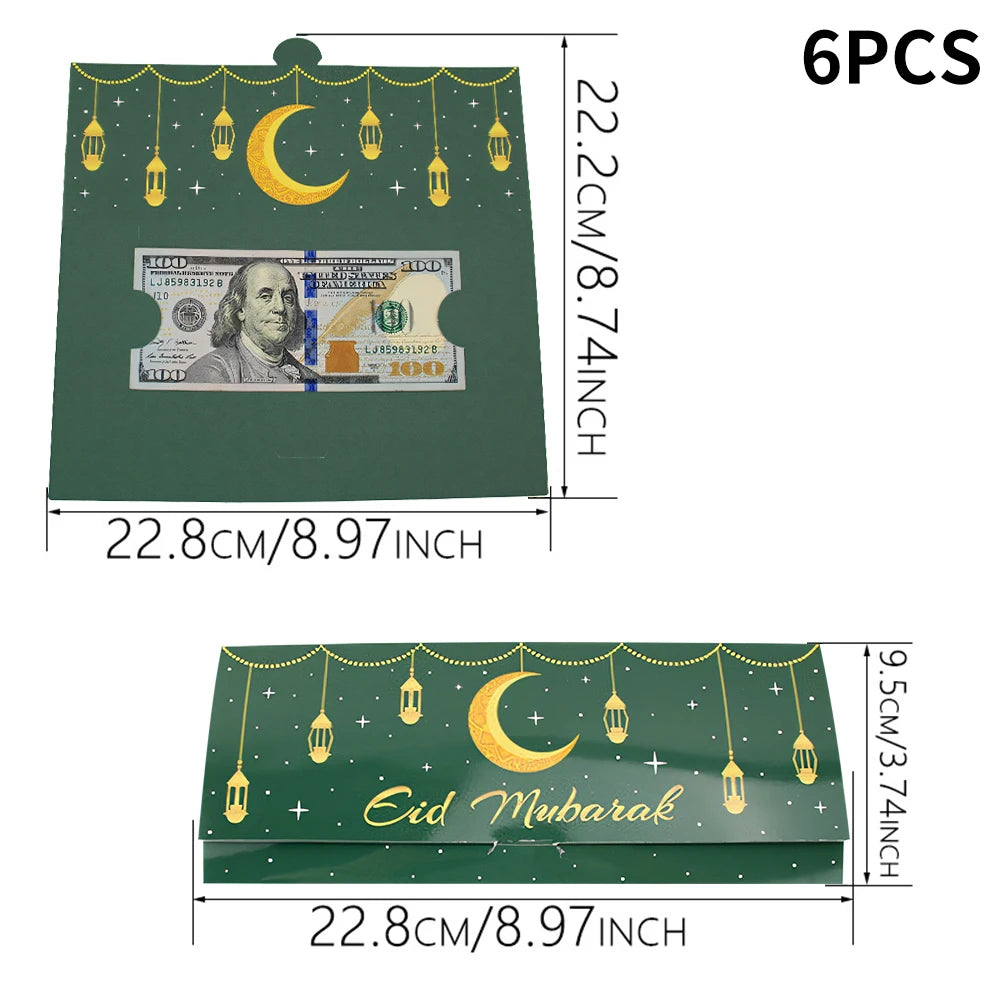 Eid Mubarak Envelopes Gift Bag Money Card Holder