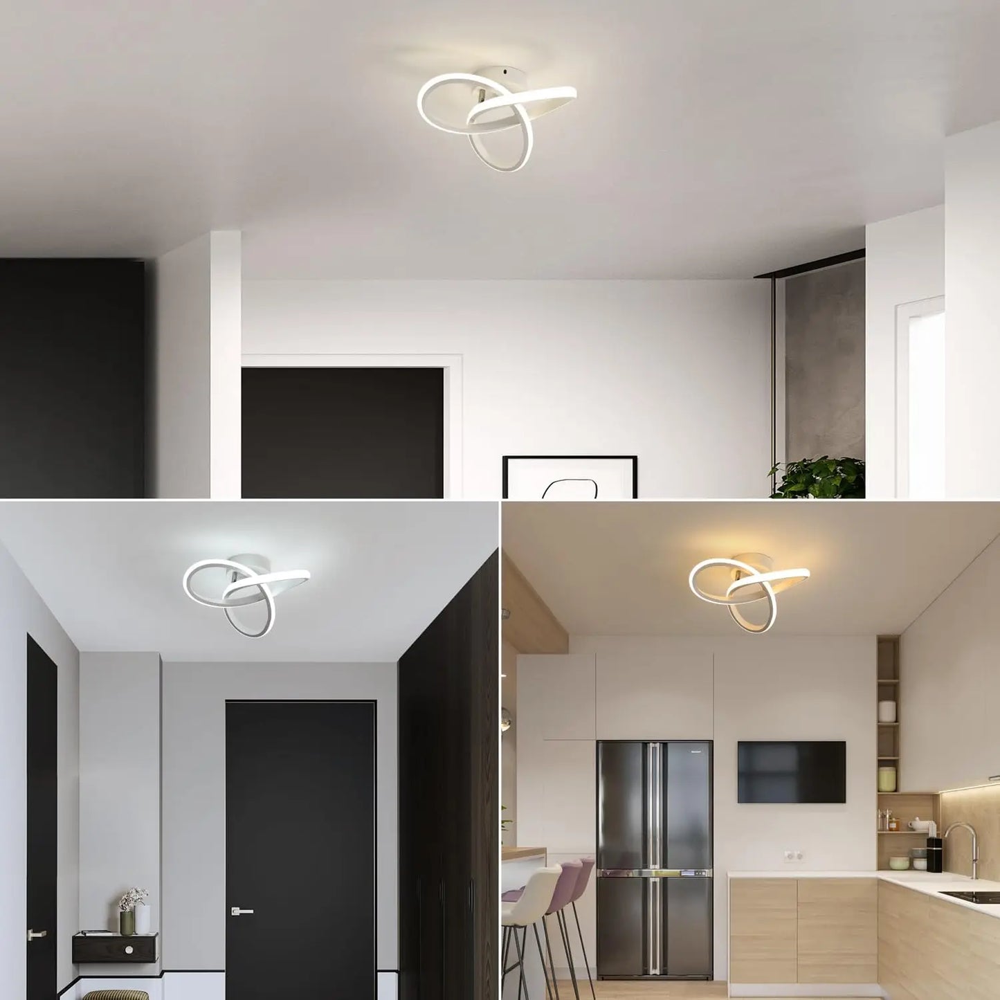 LED Ceiling Light, Modern Ceiling Lamp 20W 2200LM White