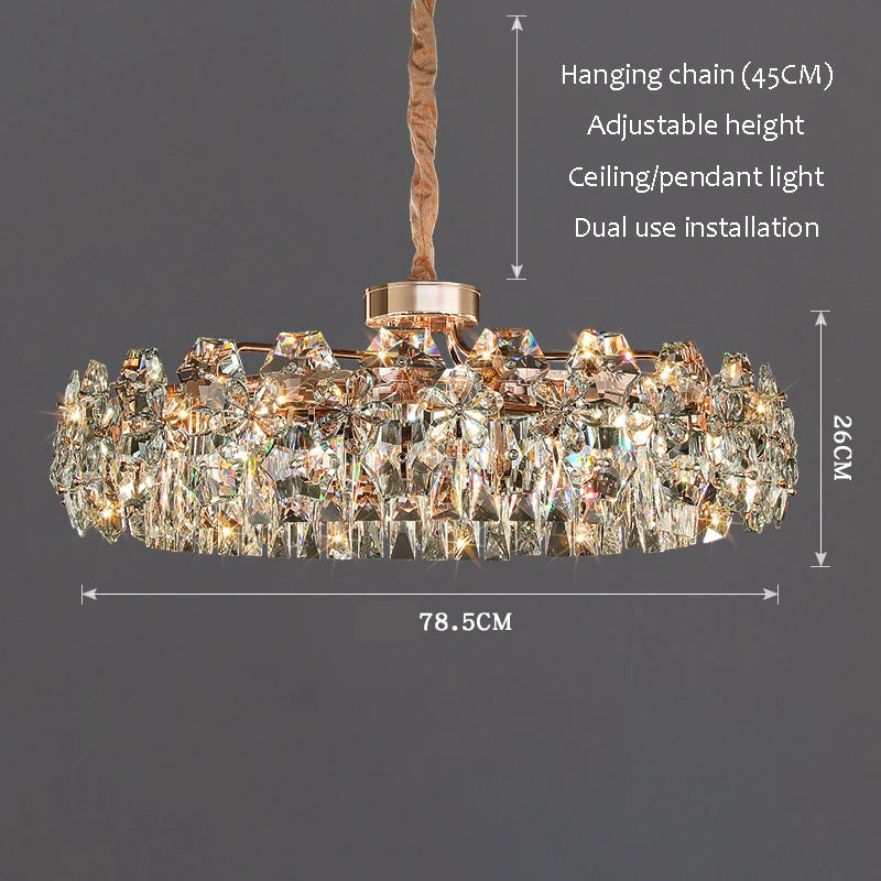 Crystal Chandelier Living Room Home Decor Items Ceiling Chandelier Led