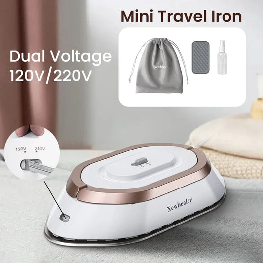 Mini Travel Electric Dry Iron 120V/220V Dual-voltage 30S Heat Non-steam