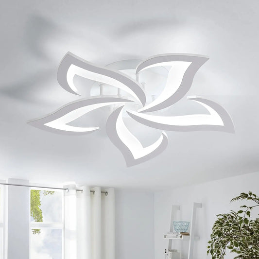 LED Modern Ceiling Light, Dimmable  Chandelier Flush Mount Remote Control