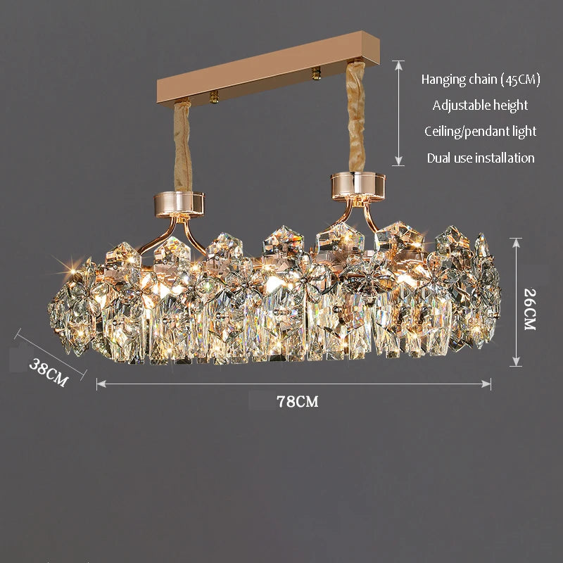 Crystal Chandelier Living Room Home Decor Items Ceiling Chandelier Led