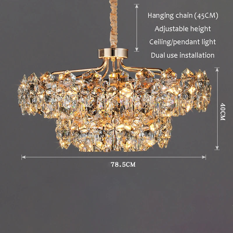 Modern Crystal Chandelier Living Room Home Decor Items