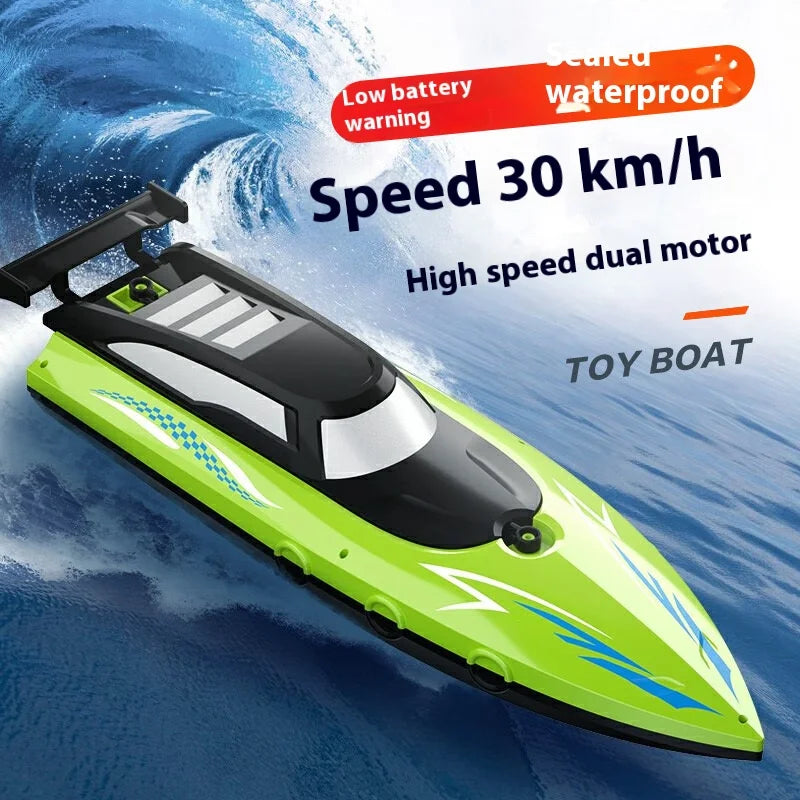 Remote Control Boat Electric Toy Charging 2.4G Remote Control Boat Double Spiral Pulp High-Speed Water Remote Contr