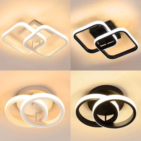 LED Aisle Ceiling Lights Modern Chandelier Three Colors Lamp
