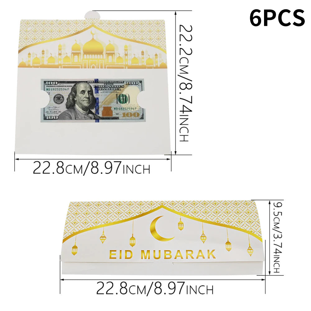 Eid Mubarak Envelopes Gift Bag Money Card Holder