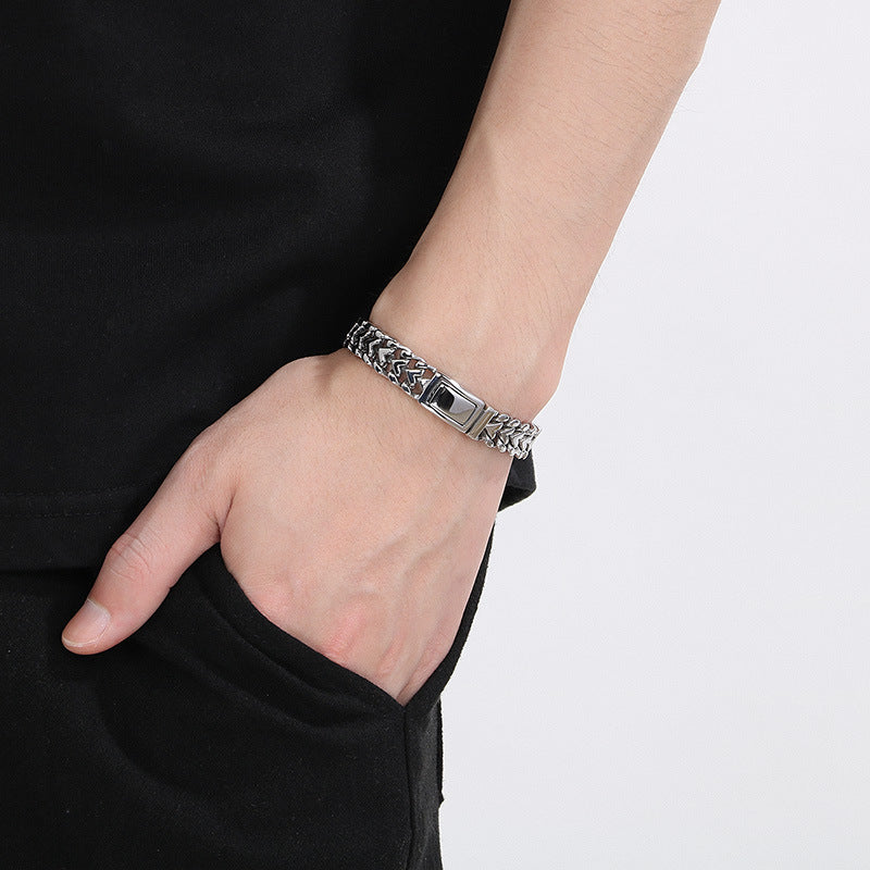 18K Gold-Plated Stainless Steel Heart Bracelet