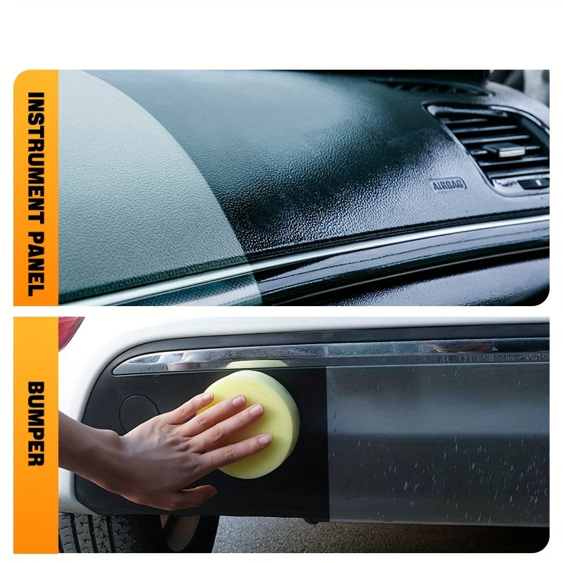 Plastic Restorer Wax - Car Scratch Repair & Shine Restoration for Tires, Black Interior & Dashboard