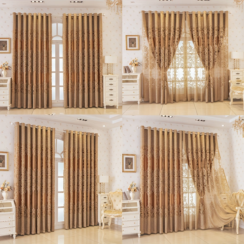 2pcs Double-Layer Shading Curtain