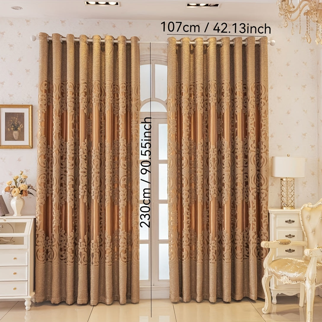 2pcs Double-Layer Shading Curtain