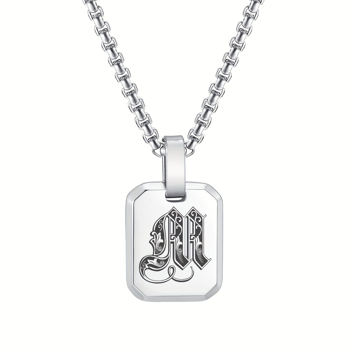 Letter Necklace Pendant, Stainless Steel Fashion Butterfly