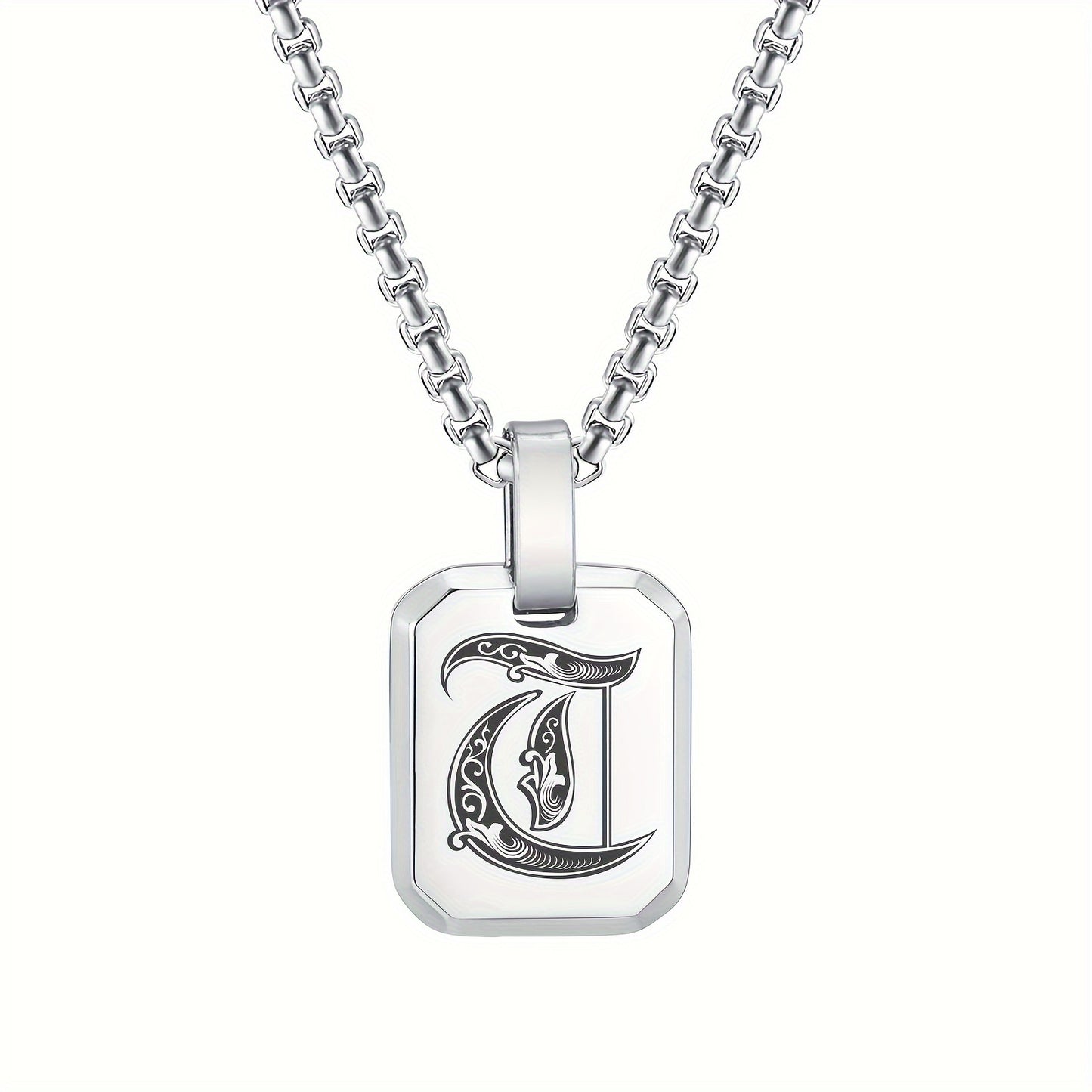 Letter Necklace Pendant, Stainless Steel Fashion Butterfly