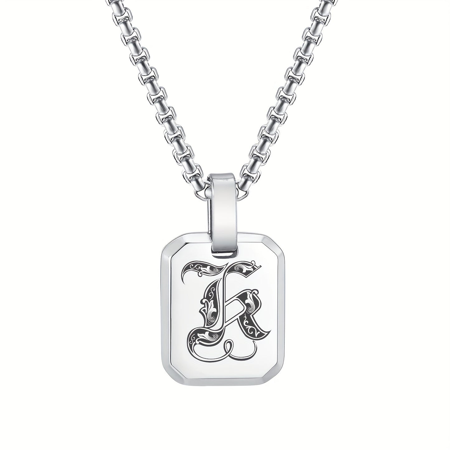 Letter Necklace Pendant, Stainless Steel Fashion Butterfly