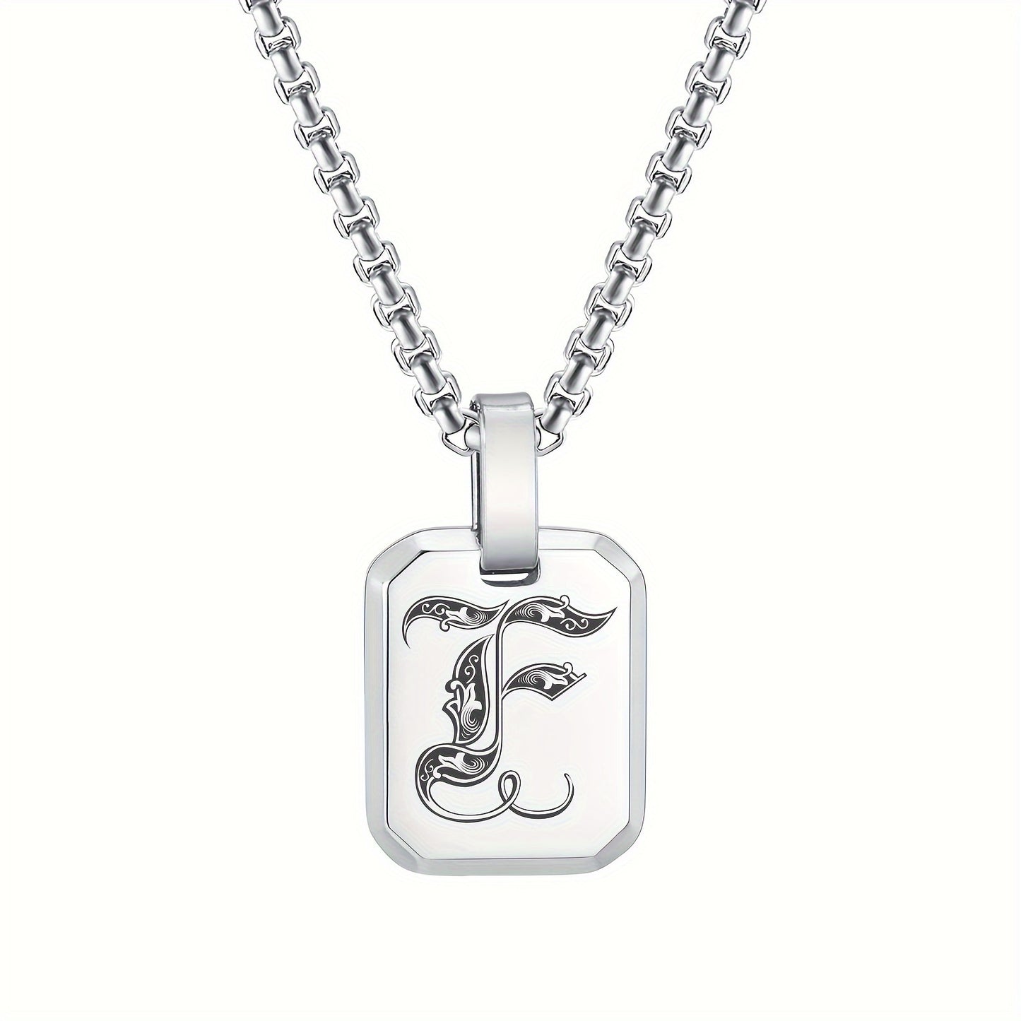 Letter Necklace Pendant, Stainless Steel Fashion Butterfly