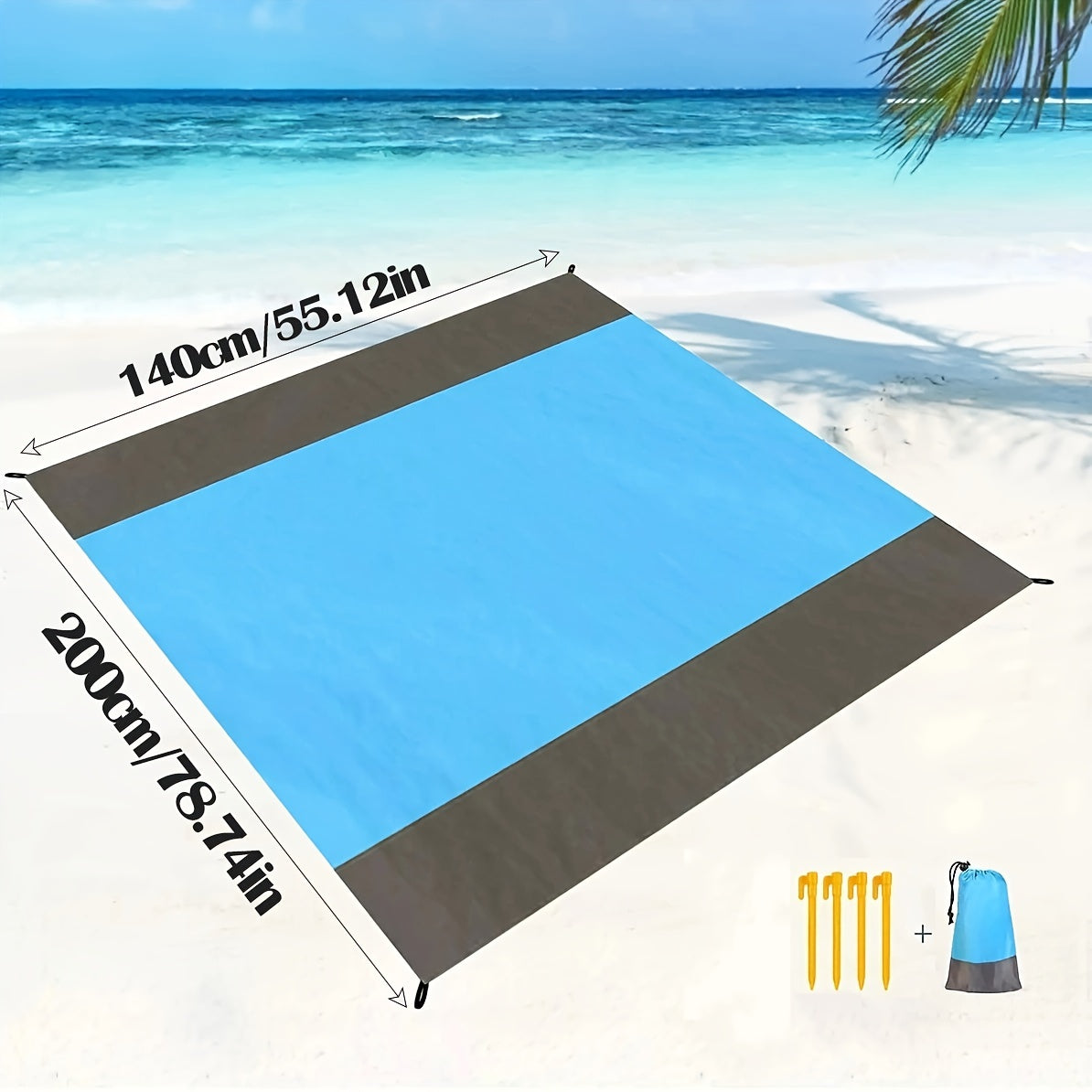 1pc Waterproof Sandproof Beach Blanket,