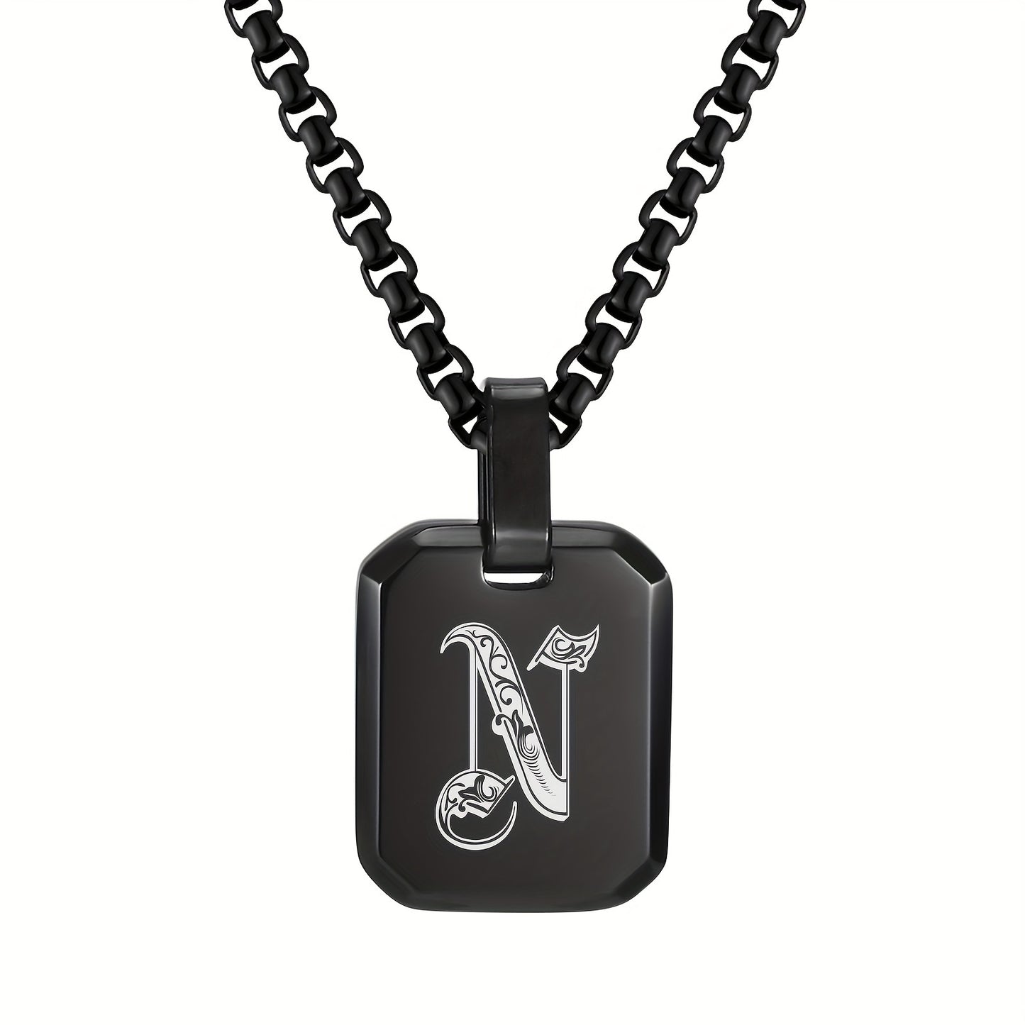 Letter Necklace Pendant, Stainless Steel Fashion Butterfly