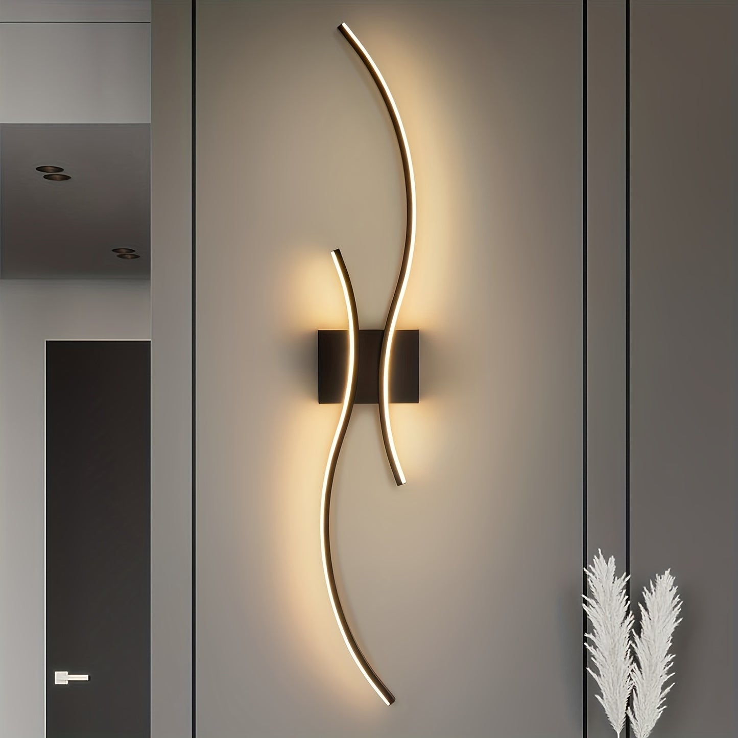 Wave-Shaped LED Wall Sconce