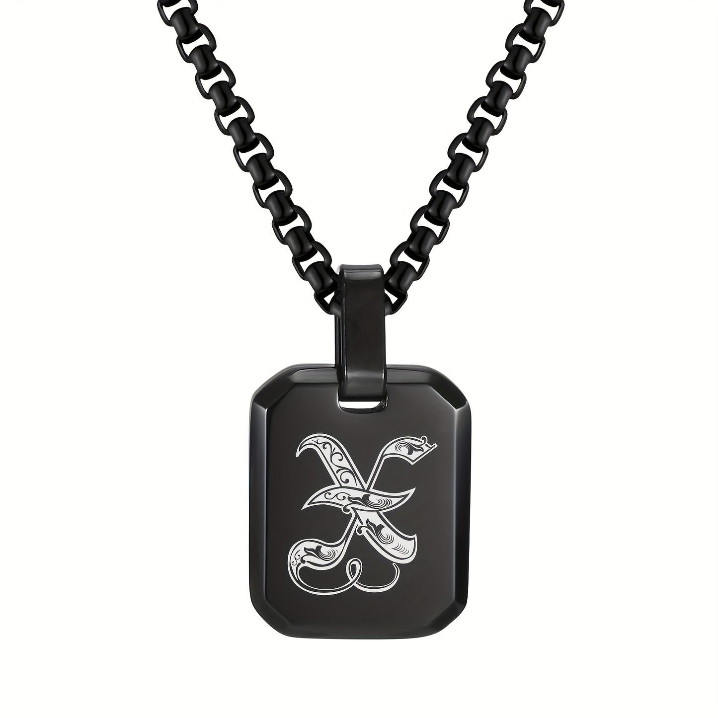Letter Necklace Pendant, Stainless Steel Fashion Butterfly